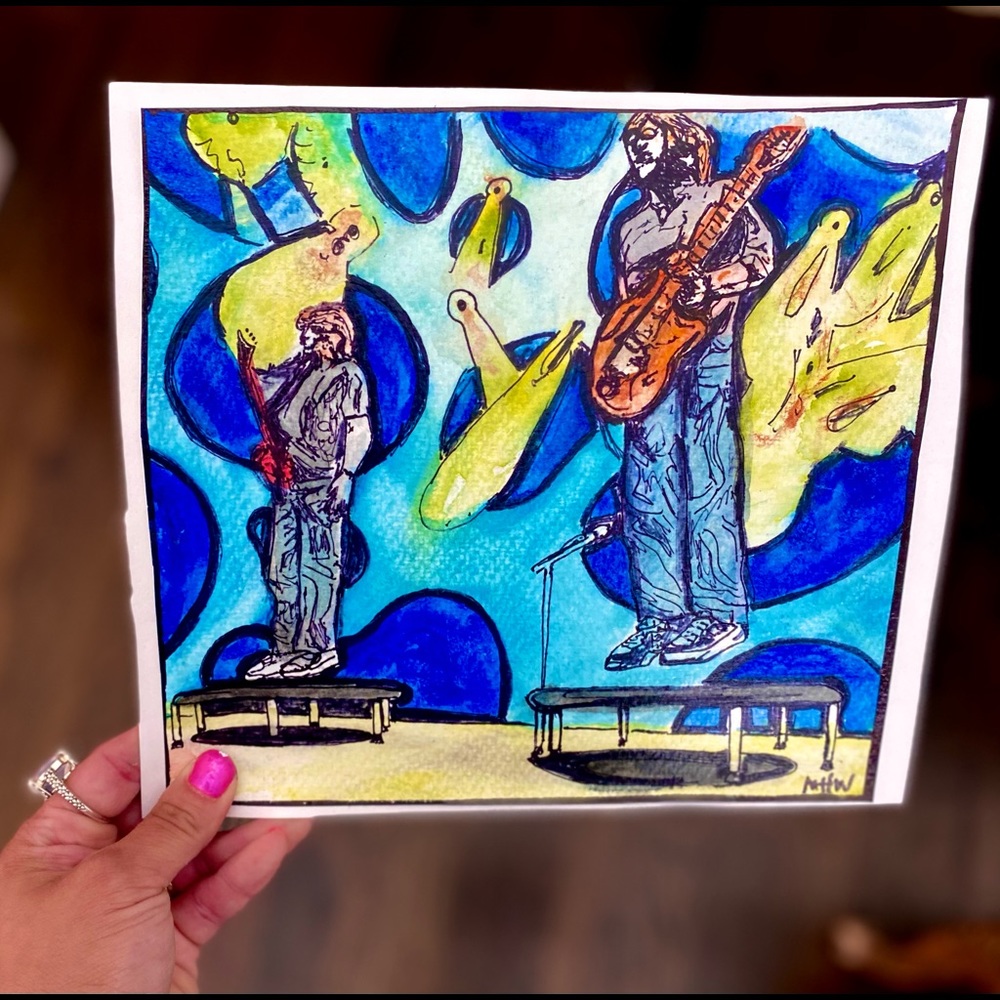 COPY - Phish trampoline YEM watercolor painting * print only 8.5x11in